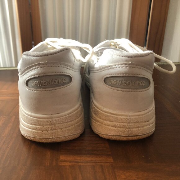 Woman's Sneakers White Leather New Balance Size 10 - Picture 6 of 7